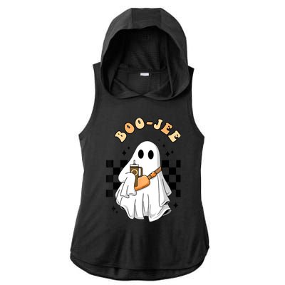 Cute Boujee BooJee Stanley Tumbler Inspired Ghost Halloween Ladies PosiCharge Tri-Blend Wicking Draft Hoodie Tank