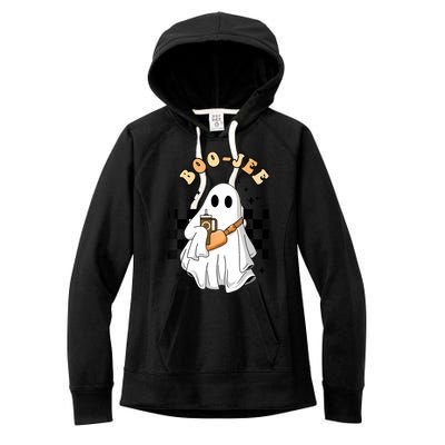 Cute Boujee BooJee Stanley Tumbler Inspired Ghost Halloween Women's Fleece Hoodie