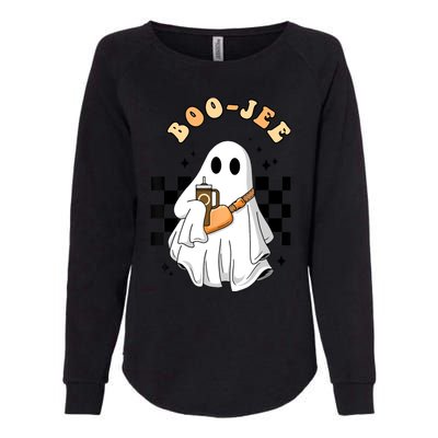 Cute Boujee BooJee Stanley Tumbler Inspired Ghost Halloween Womens California Wash Sweatshirt