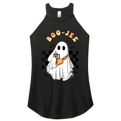 Cute Boujee BooJee Stanley Tumbler Inspired Ghost Halloween Women's Perfect Tri Rocker Tank