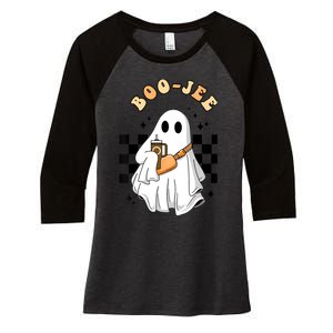 Cute Boujee BooJee Stanley Tumbler Inspired Ghost Halloween Women's Tri-Blend 3/4-Sleeve Raglan Shirt