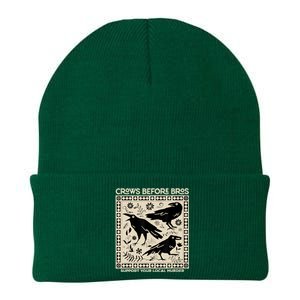 Crows Before Bros Support Your Local Murder Funny Halloween Knit Cap Winter Beanie