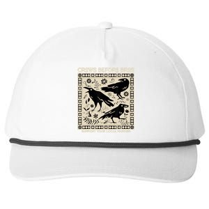 Crows Before Bros Support Your Local Murder Funny Halloween Snapback Five-Panel Rope Hat