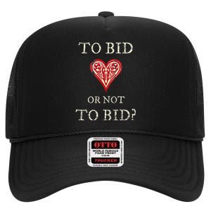 Contract Bridge Bidding Duplicate Card Game To Bid Player High Crown Mesh Back Trucker Hat