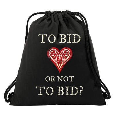 Contract Bridge Bidding Duplicate Card Game To Bid Player Drawstring Bag