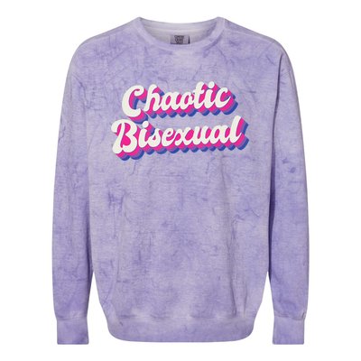 Chaotic Bisexual Bi LGBT Bisexual Pride Colorblast Crewneck Sweatshirt