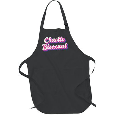 Chaotic Bisexual Bi LGBT Bisexual Pride Full-Length Apron With Pockets