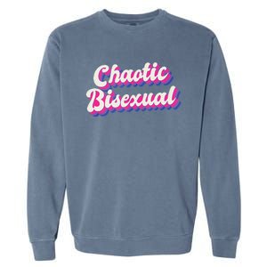 Chaotic Bisexual Bi LGBT Bisexual Pride Garment-Dyed Sweatshirt