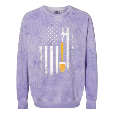 Craft Beer Brewing Usa Us American Flag Craft Colorblast Crewneck Sweatshirt