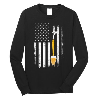 Craft Beer Brewing Usa Us American Flag Craft Long Sleeve Shirt
