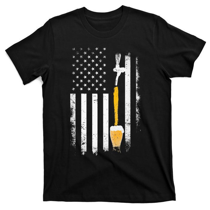 Craft Beer Brewing Usa Us American Flag Craft T-Shirt