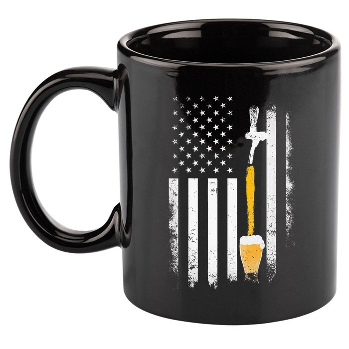 Craft Beer Brewing Usa Us American Flag Craft 11oz C Handle Ceramic Mug