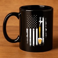 Craft Beer Brewing Usa Us American Flag Craft 11oz C Handle Ceramic Mug