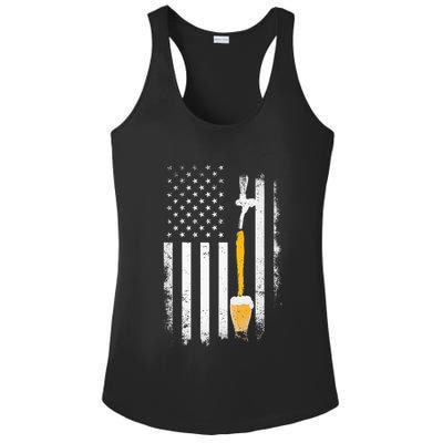 Craft Beer Brewing Usa Us American Flag Craft Ladies PosiCharge Competitor Racerback Tank