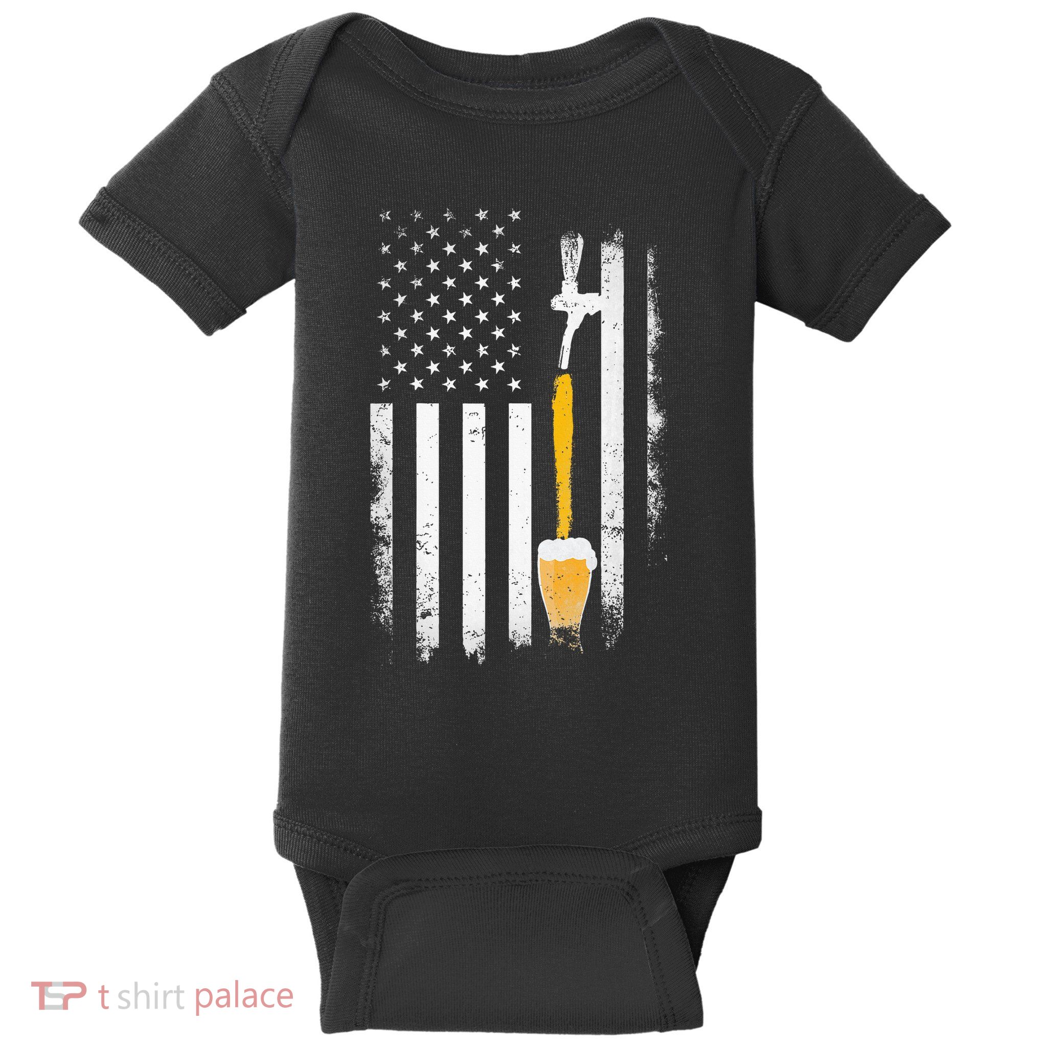 Craft Beer Brewing Usa Us American Flag Craft Baby Bodysuit