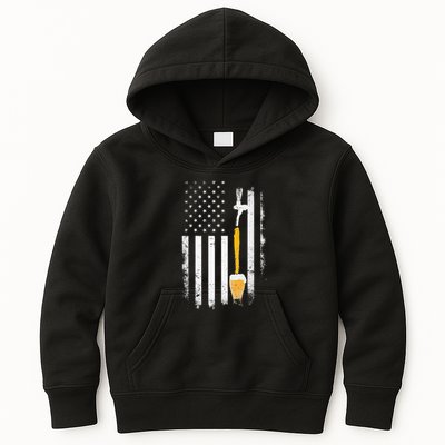 Craft Beer Brewing Usa Us American Flag Craft Kids Hoodie
