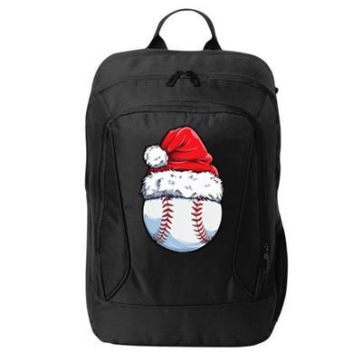 Christmas Baseball Ball Santa Hat Xmas Boys City Backpack