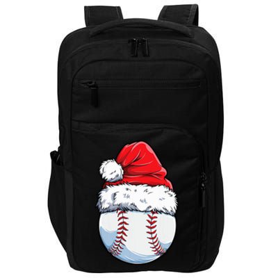 Christmas Baseball Ball Santa Hat Xmas Boys Impact Tech Backpack