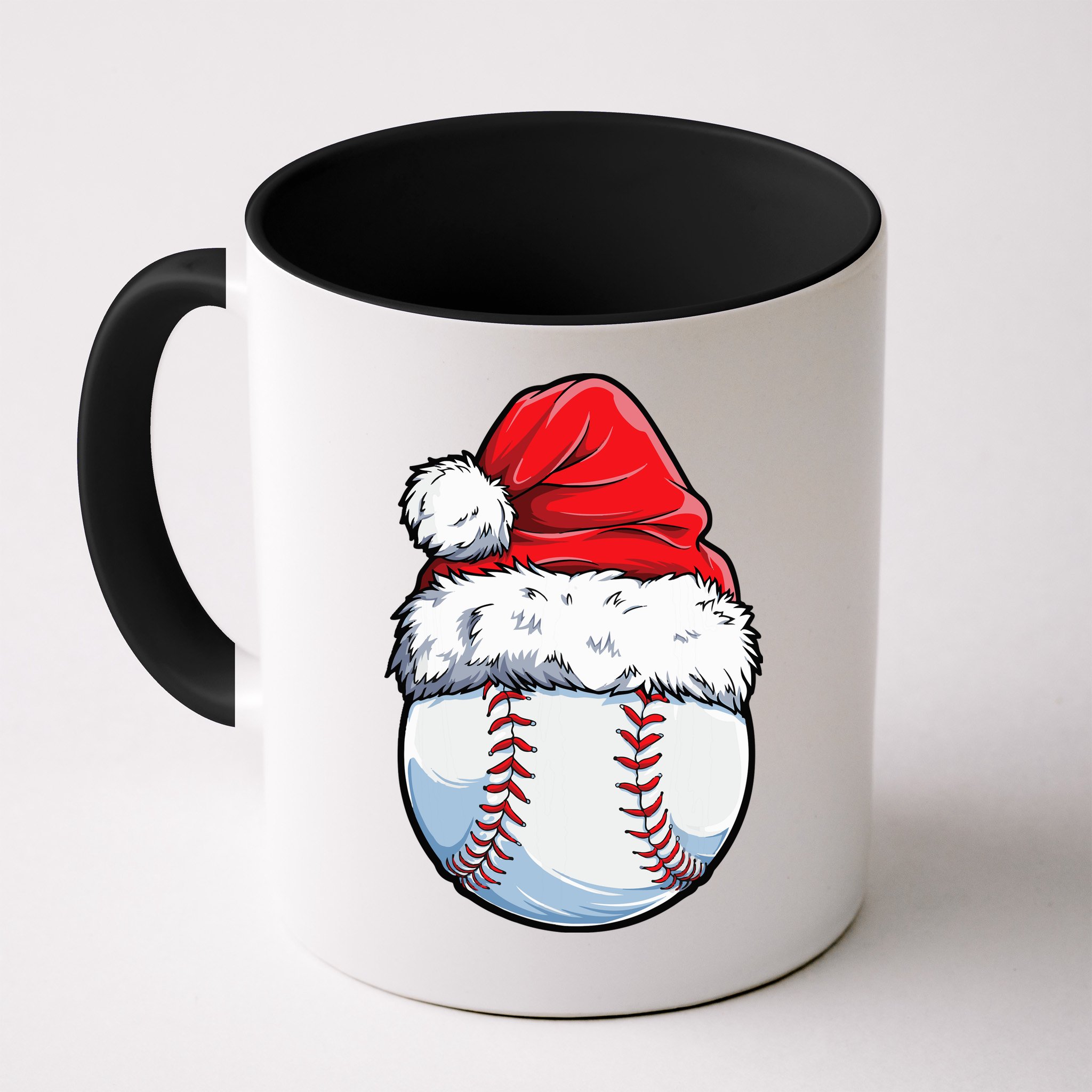 Christmas Baseball Ball Santa Hat Xmas Boys Mug