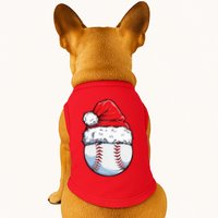 Christmas Baseball Ball Santa Hat Xmas Boys Doggie Tank