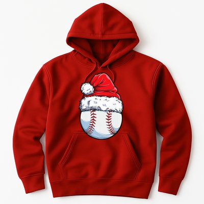 Christmas Baseball Ball Santa Hat Xmas Boys Hoodie