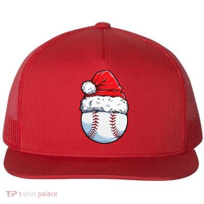 Christmas Baseball Ball Santa Hat Xmas Boys Flat Bill Trucker Hat