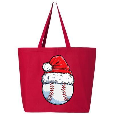 Christmas Baseball Ball Santa Hat Xmas Boys 25L Jumbo Tote