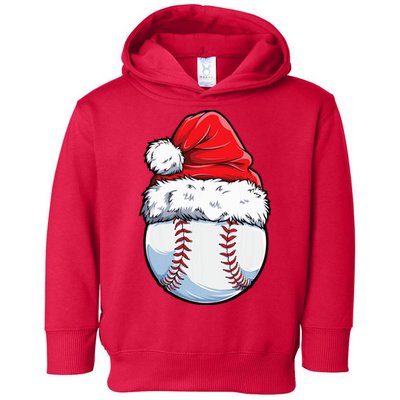 Christmas Baseball Ball Santa Hat Xmas Boys Toddler Hoodie