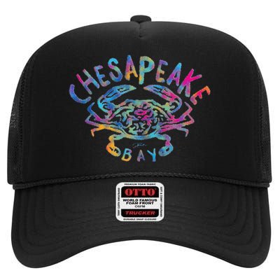 Chesapeake Bay Blue Crab High Crown Mesh Back Trucker Hat