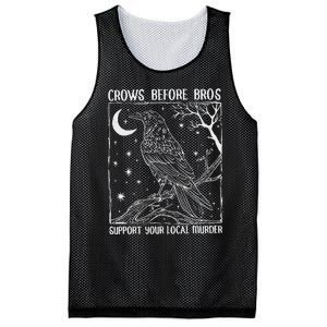 Crows Before Bros Support Your Local Murder Raven Mesh Reversible Basketball Jersey Tank