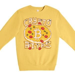 Crypto Bites Bitcoin Pizza Premium Crewneck Sweatshirt