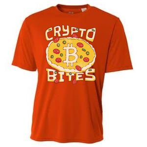 Crypto Bites Bitcoin Pizza Cooling Performance Crew T-Shirt