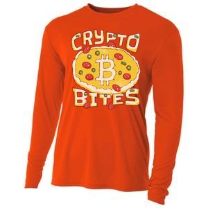 Crypto Bites Bitcoin Pizza Cooling Performance Long Sleeve Crew