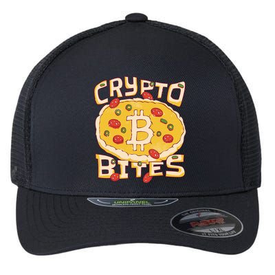 Crypto Bites Bitcoin Pizza Flexfit Unipanel Trucker Cap