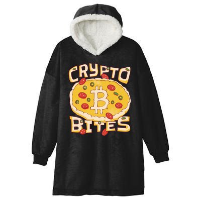 Crypto Bites Bitcoin Pizza Hooded Wearable Blanket