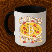 Crypto Bites Bitcoin Pizza Mug