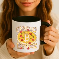 Crypto Bites Bitcoin Pizza Mug