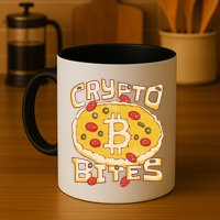 Crypto Bites Bitcoin Pizza Mug