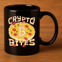Crypto Bites Bitcoin Pizza 11oz C Handle Ceramic Mug