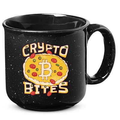 Crypto Bites Bitcoin Pizza 15oz Campfire Ceramic Mug