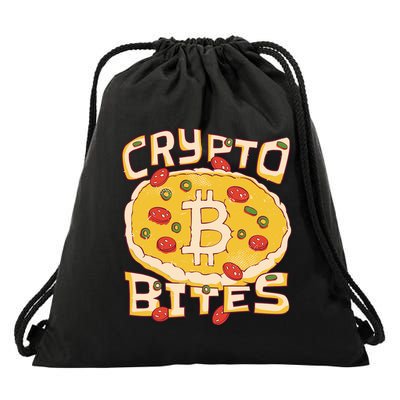 Crypto Bites Bitcoin Pizza Drawstring Bag