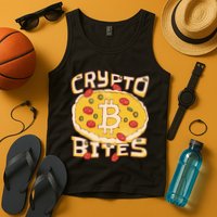 Crypto Bites Bitcoin Pizza Tank Top
