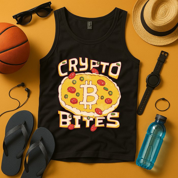 Crypto Bites Bitcoin Pizza Tank Top