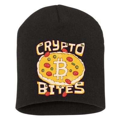 Crypto Bites Bitcoin Pizza Short Acrylic Beanie