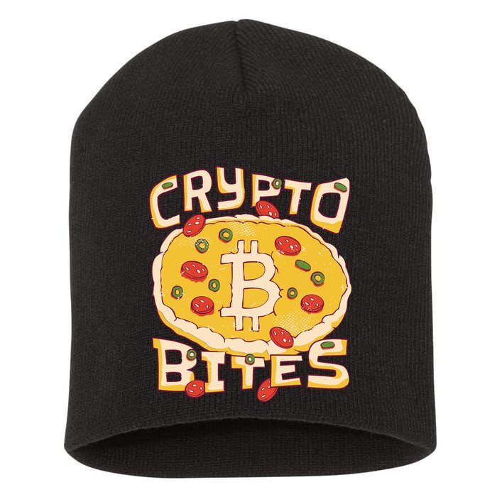 Crypto Bites Bitcoin Pizza Short Acrylic Beanie