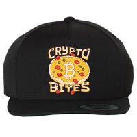 Crypto Bites Bitcoin Pizza Wool Snapback Cap