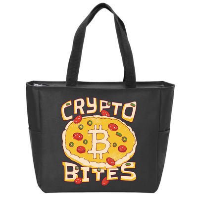 Crypto Bites Bitcoin Pizza Zip Tote Bag