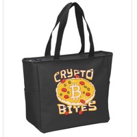 Crypto Bites Bitcoin Pizza Zip Tote Bag