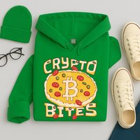 Crypto Bites Bitcoin Pizza Hoodie