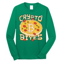 Crypto Bites Bitcoin Pizza Long Sleeve Shirt